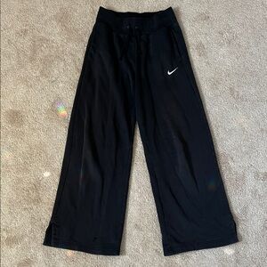 Nike wide leg Black Joggers with Logo